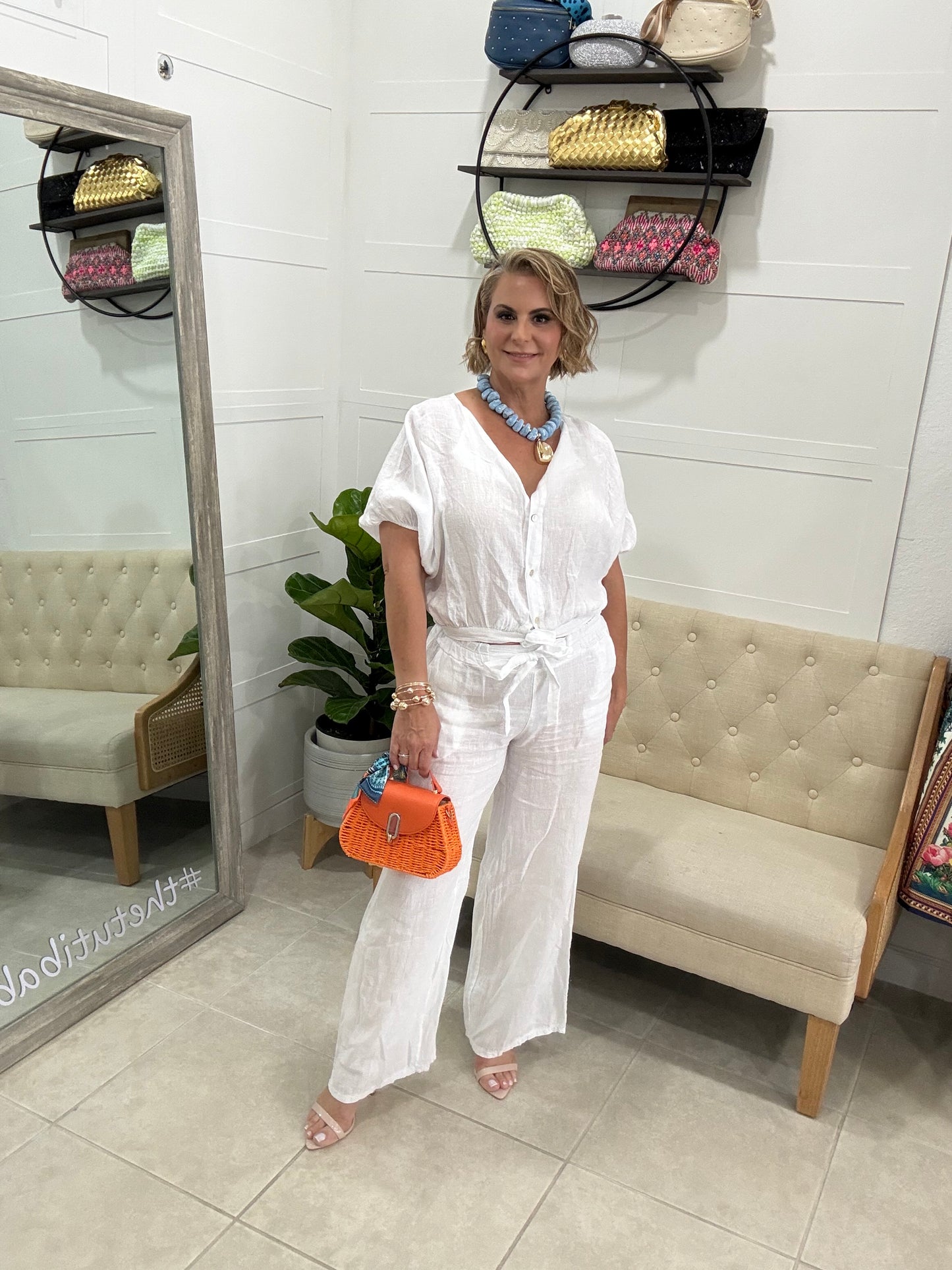 Fabiana Linen Pant Set