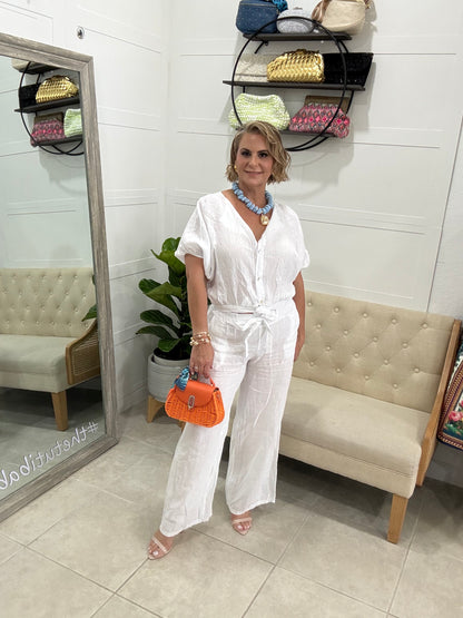 Fabiana Linen Pant Set