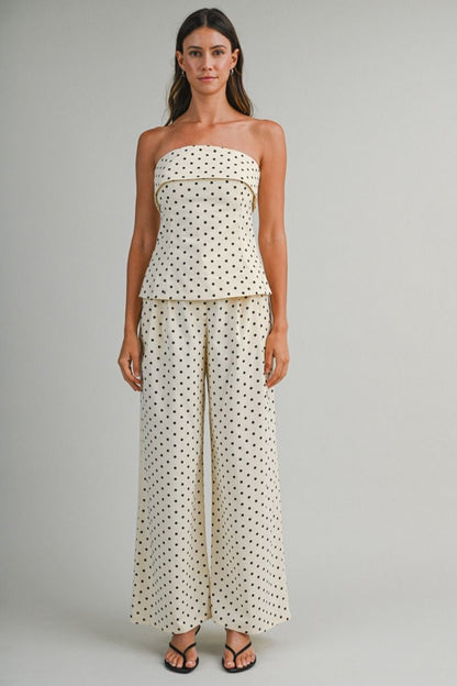 Oatmeal Polka Pant Set