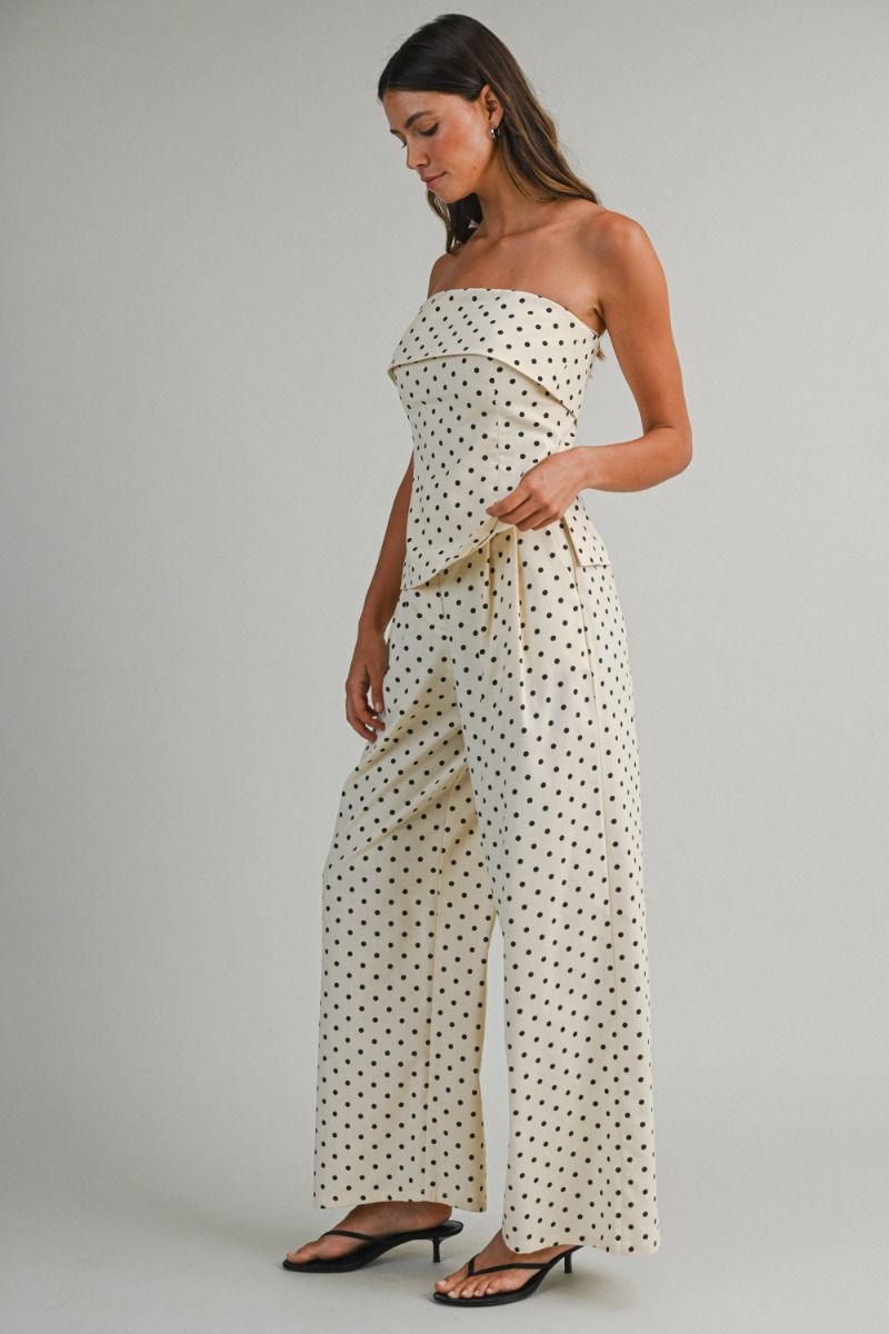 Oatmeal Polka Pant Set
