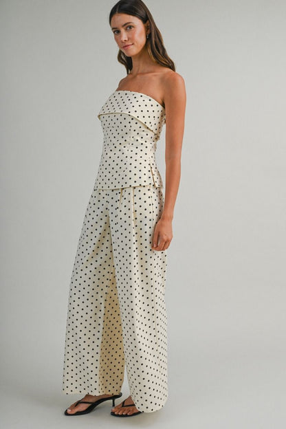 Oatmeal Polka Pant Set
