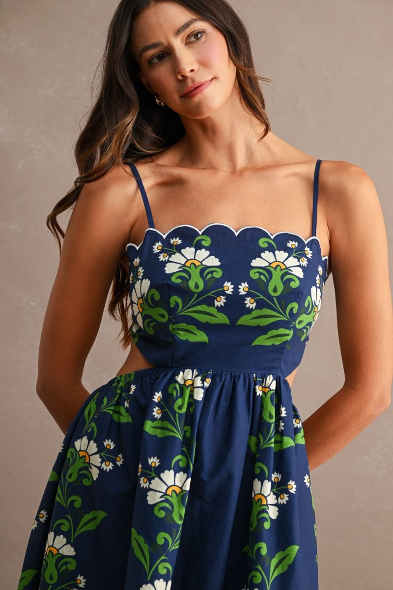 Daisy Floral Midi Dress