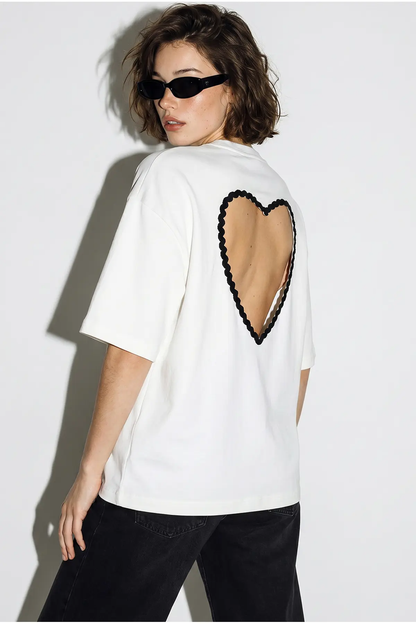 Lucci Open Heart Back T-Shirt