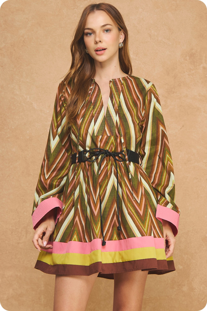 Chevron Mini Dress