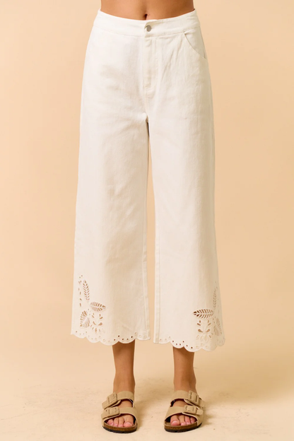 Ericka White Denim Pants