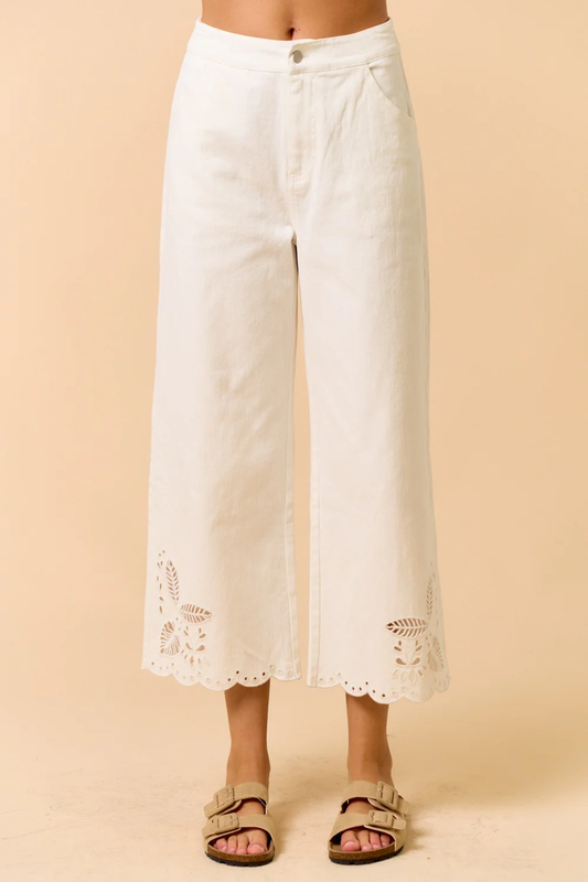 Ericka White Denim Pants