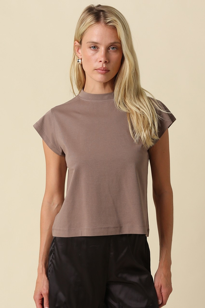 Valerie Cap Sleeve Crop Tee
