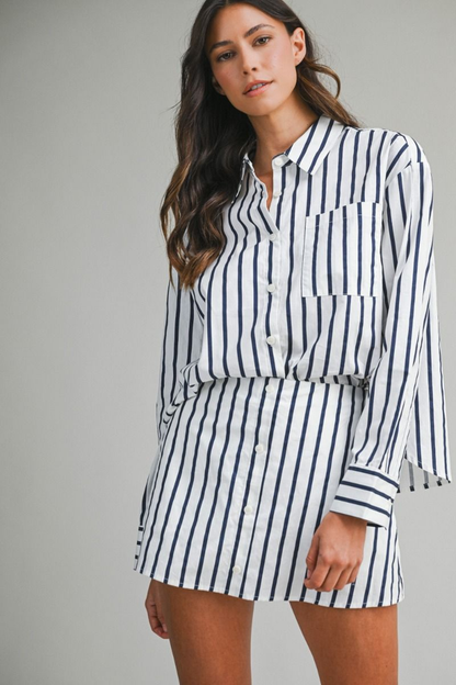 Lina Stripe Skirt Set