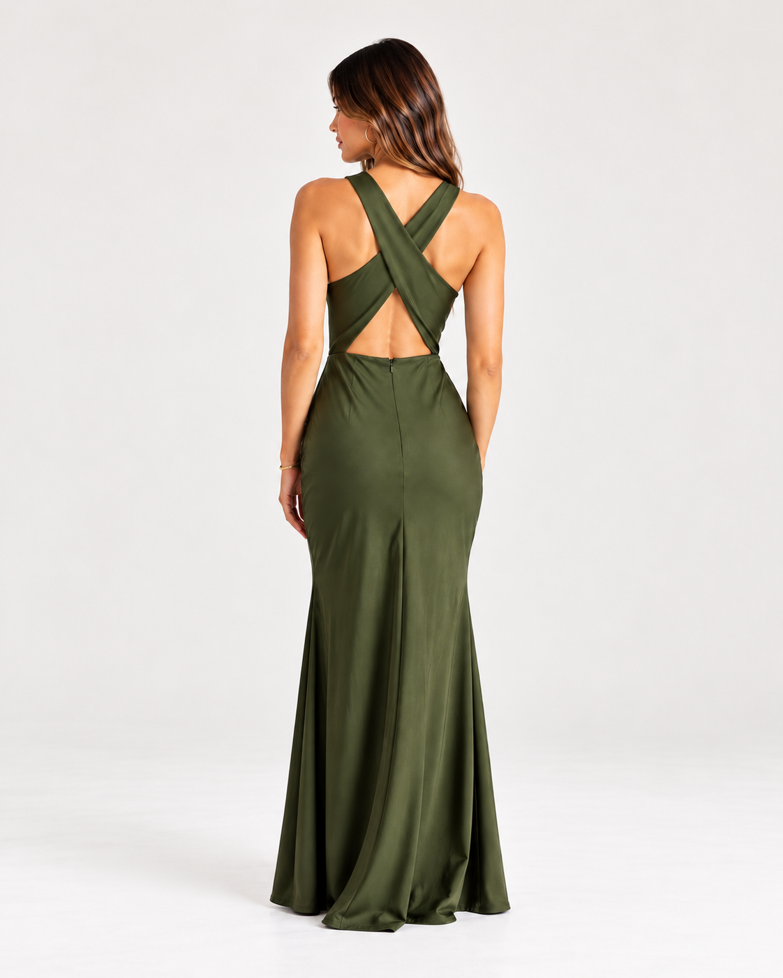 Esmeralda Satin Maxi Dress