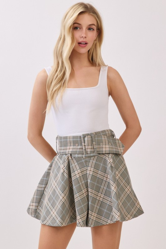 Plaid Skort