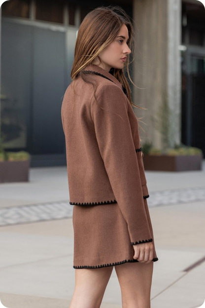 Betty Boucle Jacket & Mini Skirt Set