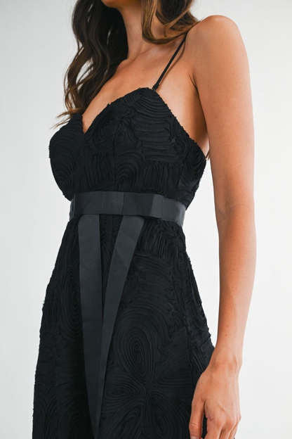 Moire Midi Dress
