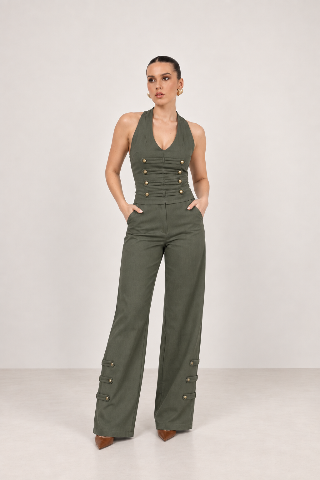 Napo Olive Pants Set