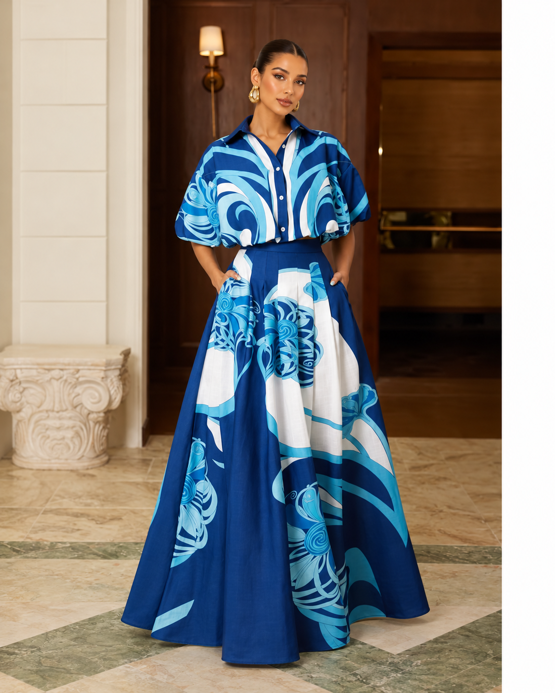 Mediterranean Skirt Set