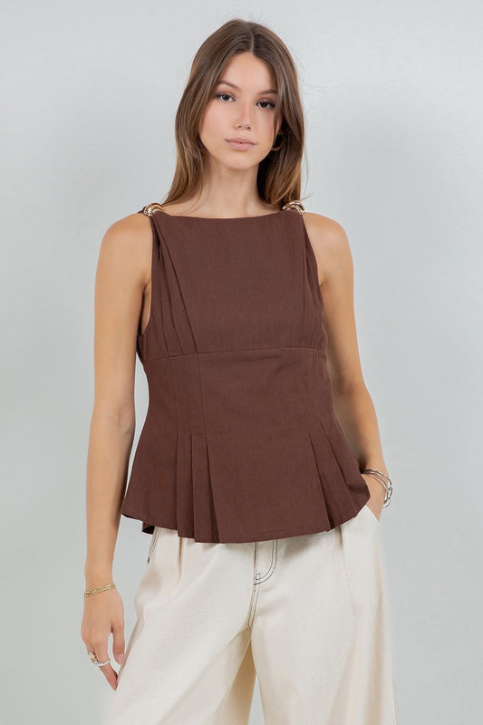 Coffee Shell Top