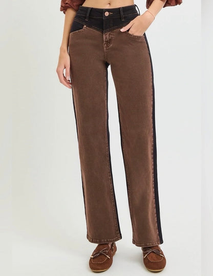 Risen Black Combo Jeans