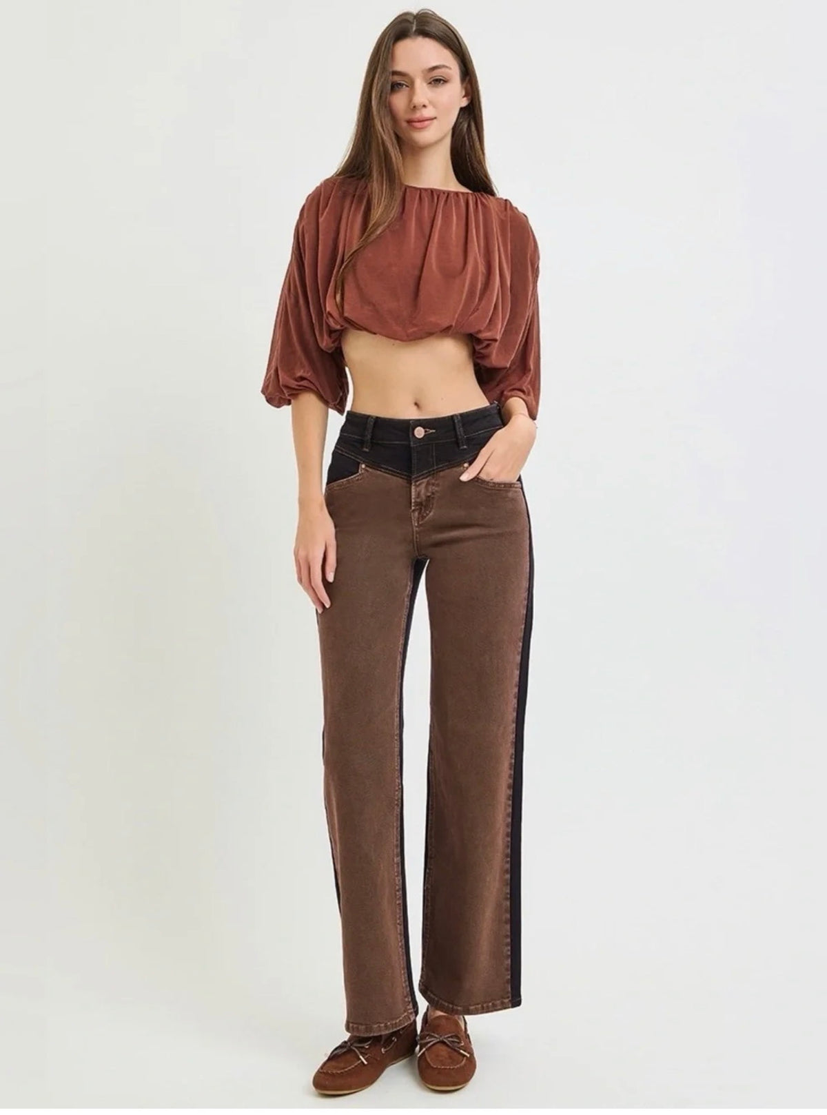 Risen Black Combo Jeans