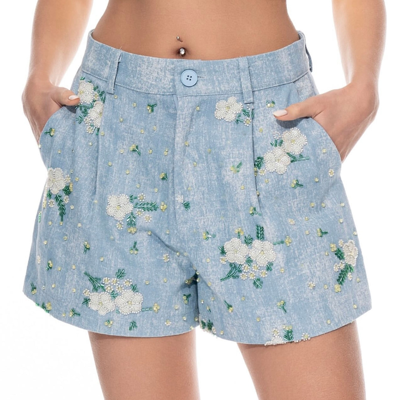 Galita Embellished Flower Shorts