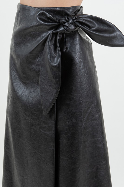 Noir Faux Leather Skirt