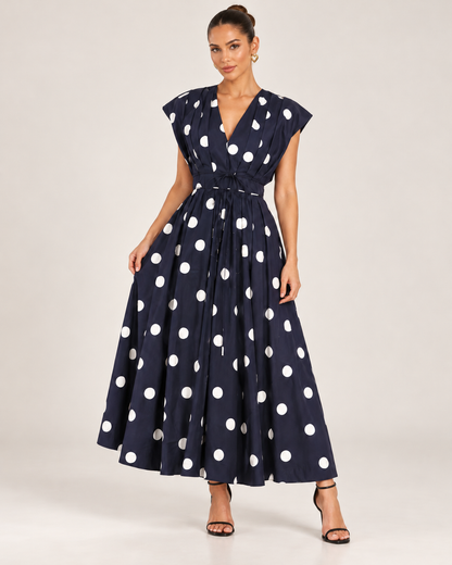 Rebecca Polka Dot Midi Dress