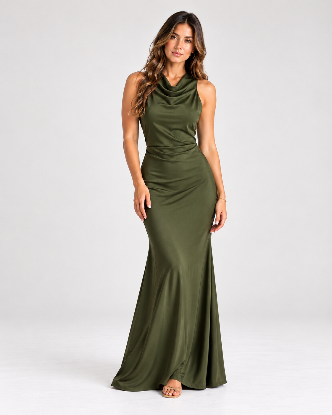 Esmeralda Satin Maxi Dress