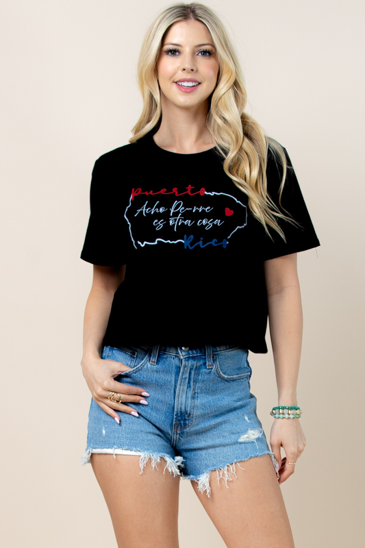 PR es Otra Cosa Crop Tee