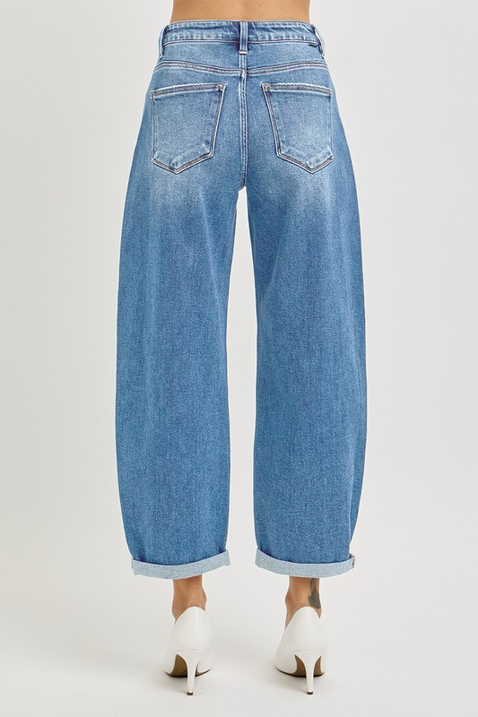Liza High Rise Mild Barrel Jeans