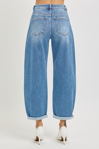 Liza High Rise Mild Barrel Jeans