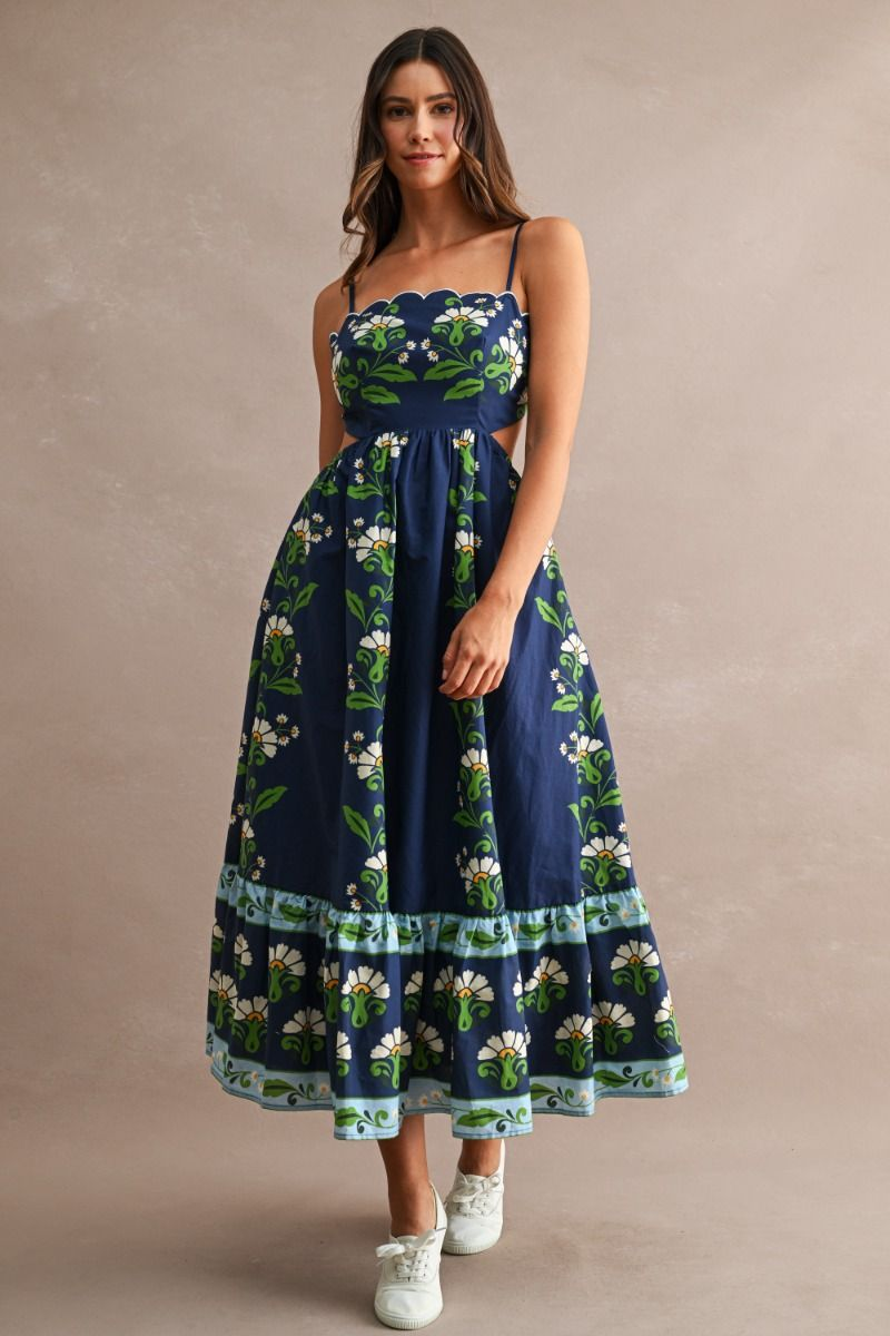 Daisy Floral Midi Dress
