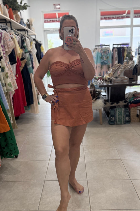 Rust Skirt Set