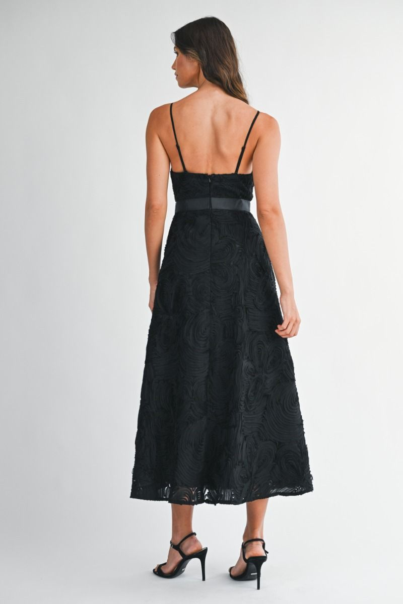 Moire Midi Dress