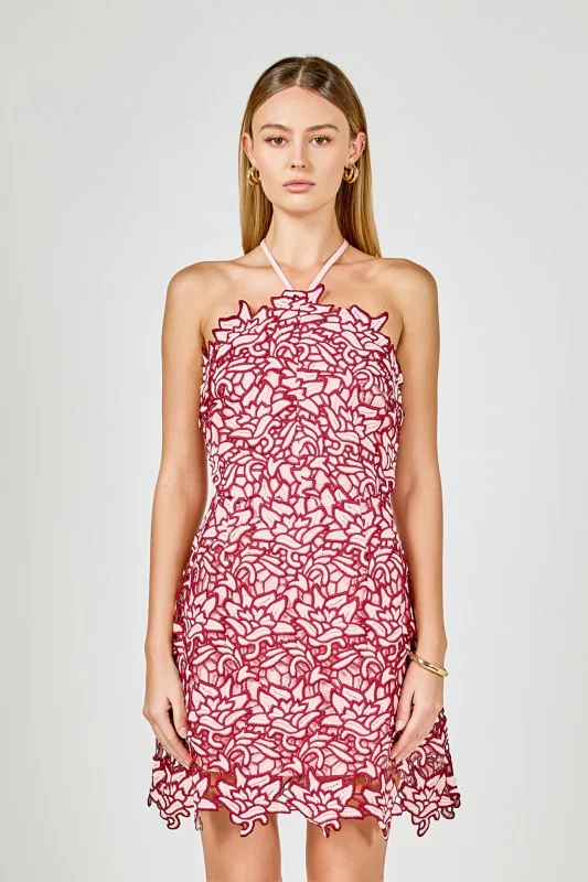 Ruby Lace Mini Dress