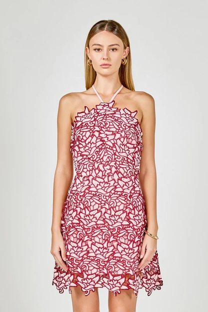Ruby Lace Mini Dress