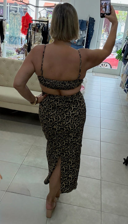 Golden Midi Dress