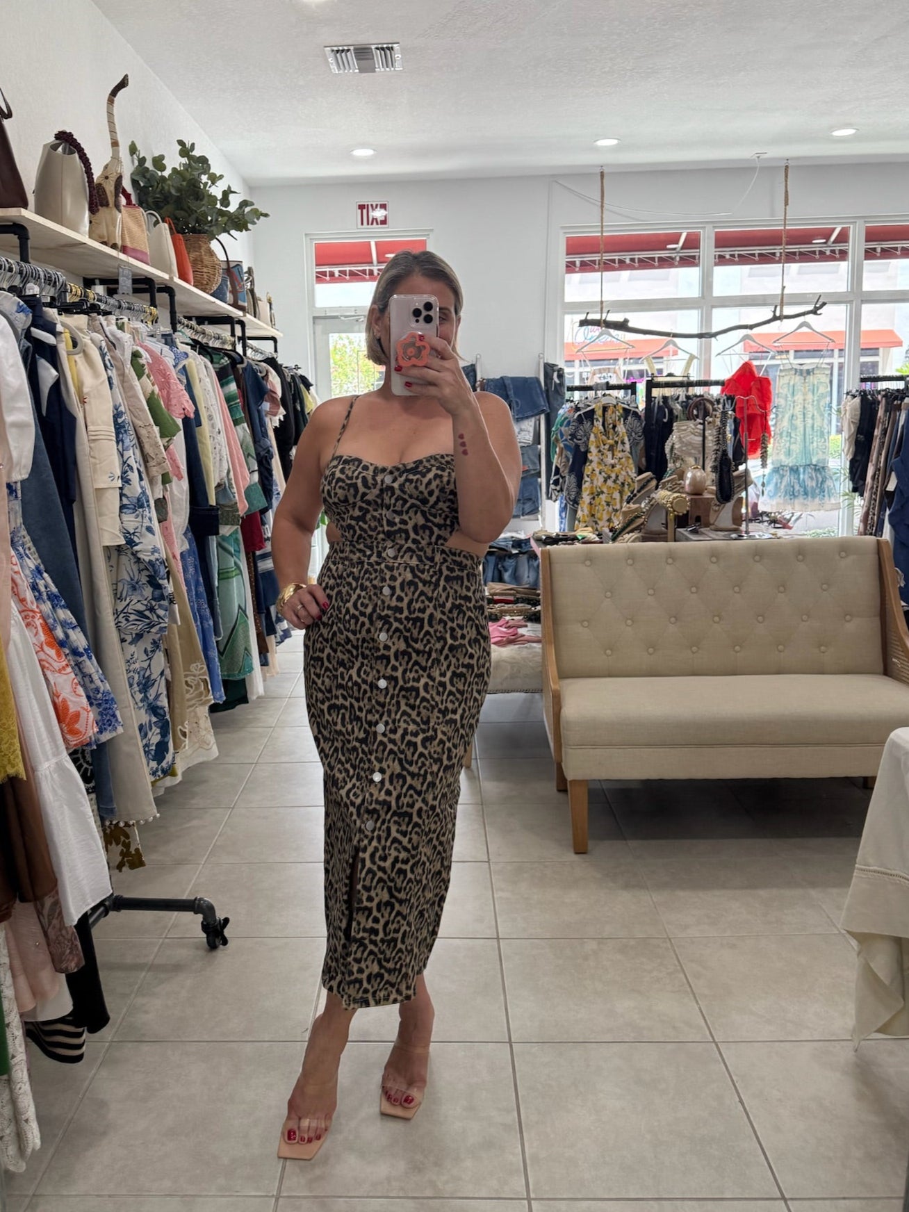 Golden Midi Dress