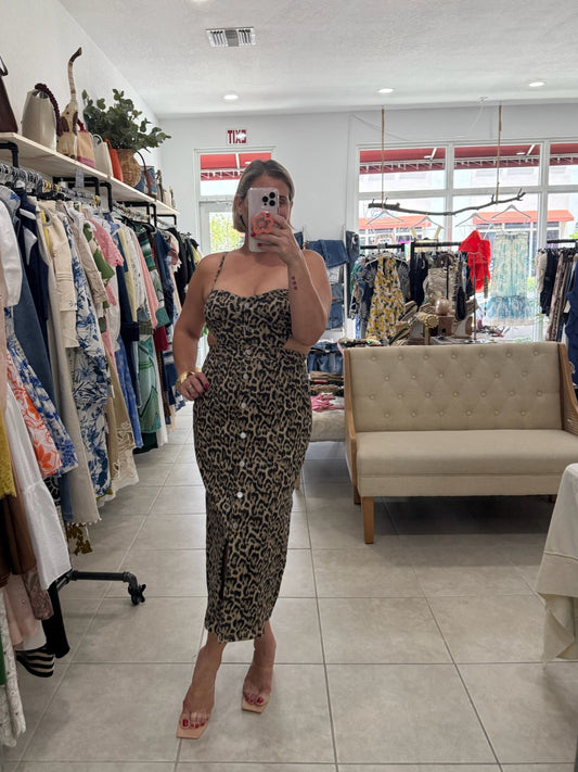 Golden Midi Dress