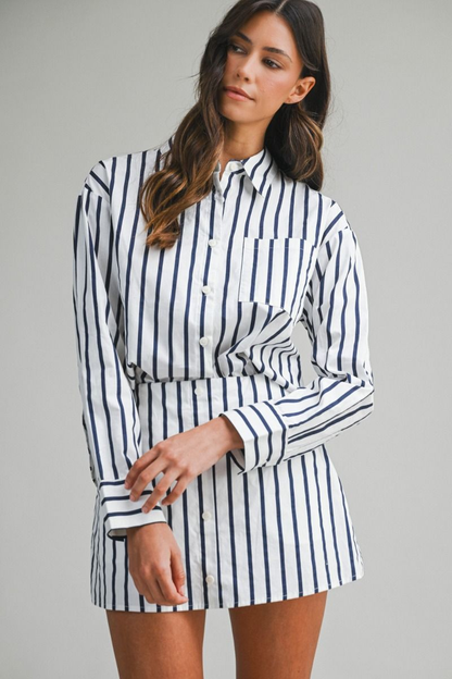 Lina Stripe Skirt Set