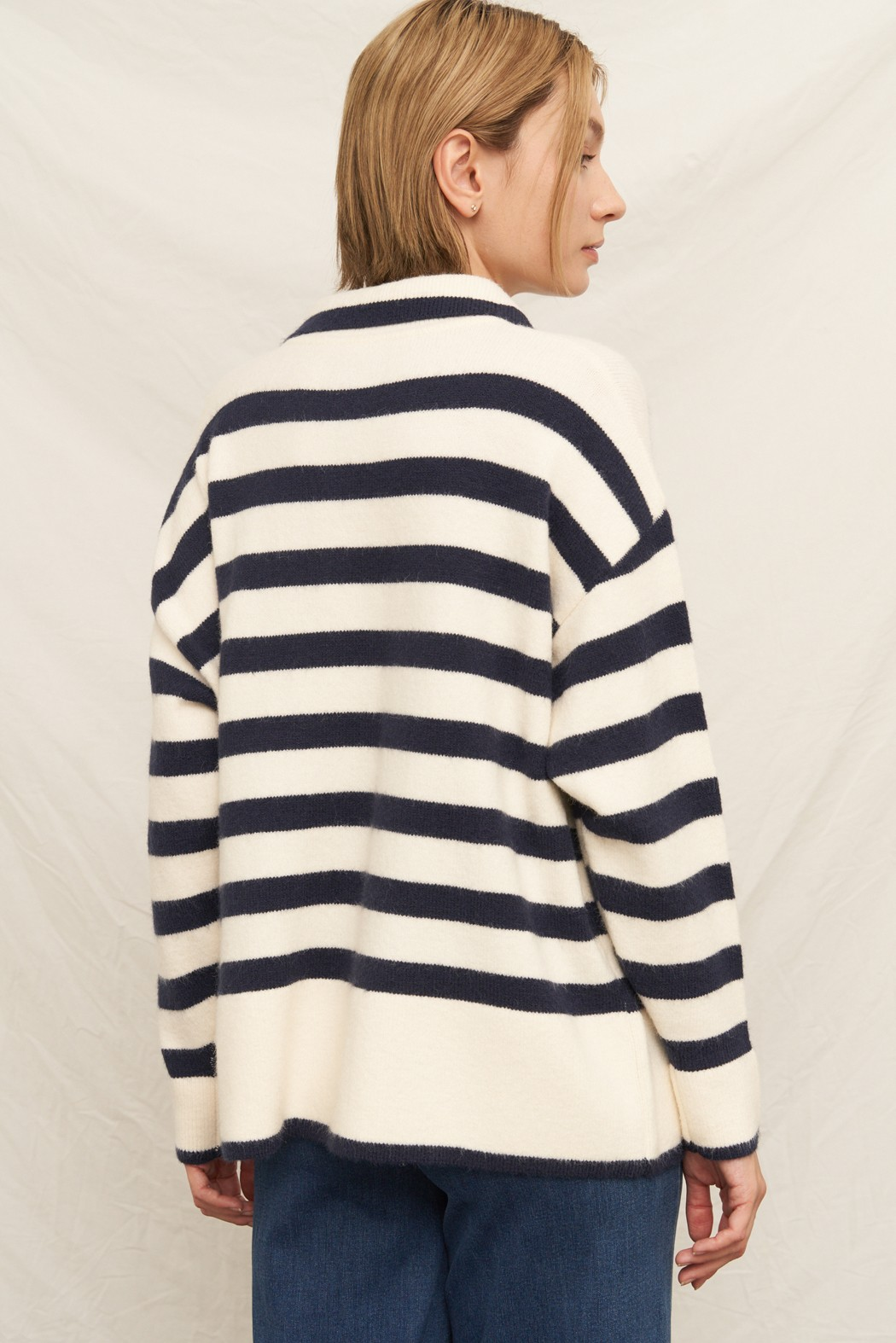 Kingston Striped Half-Zip Sweater