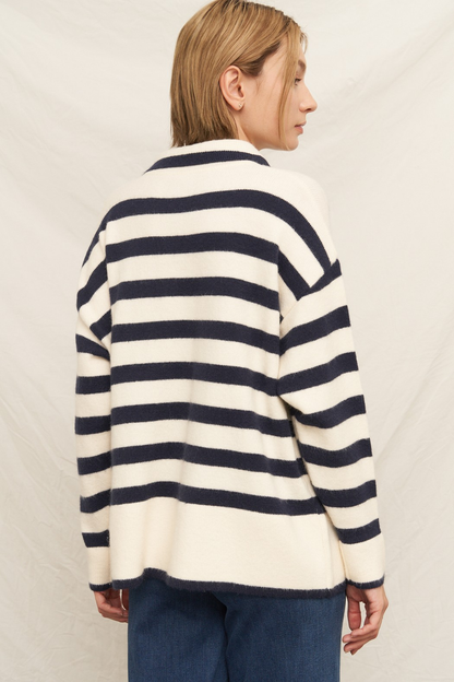 Kingston Striped Half-Zip Sweater