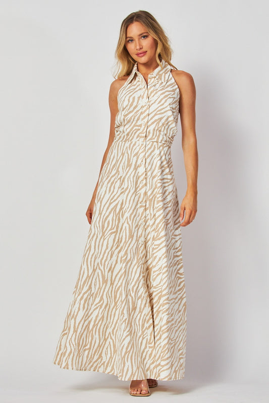 Aurelia Zebra Print Maxi