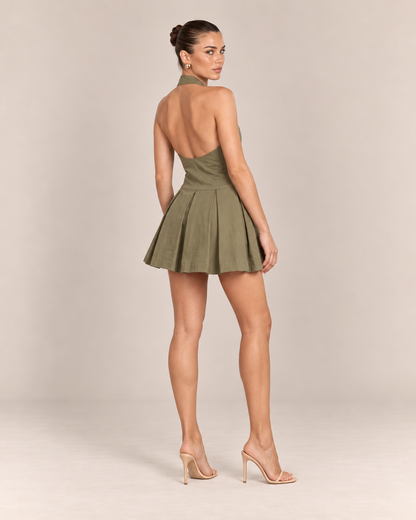Cadet Pleated Mini Dress