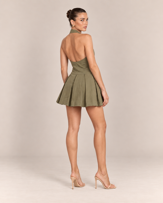 Cadet Pleated Mini Dress
