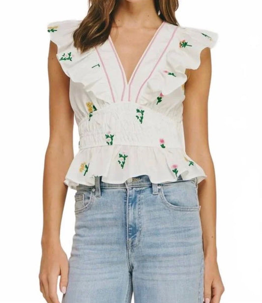Garden Ruffle Top