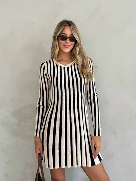 Strada Striped Knit Dress
