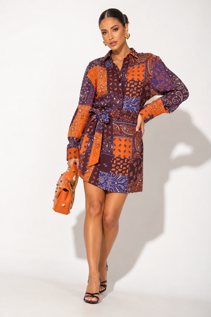 Lumina Bandana Wrap Dress