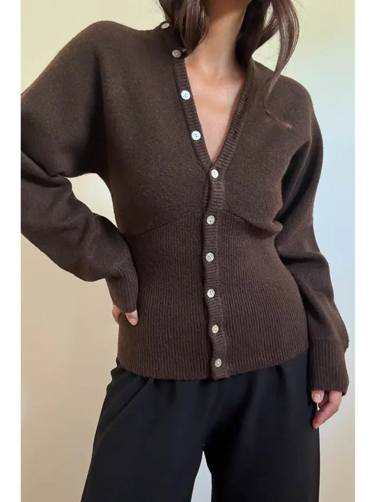 Brown Classic Cardigan