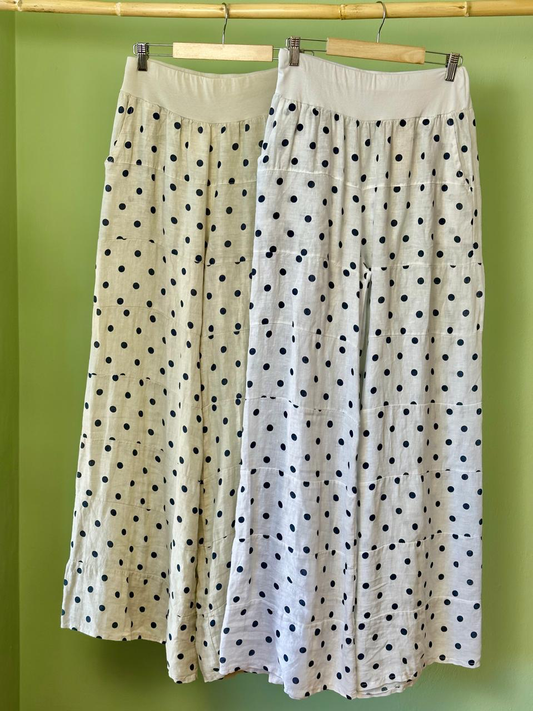 Popi Polka Dots Linen Pants
