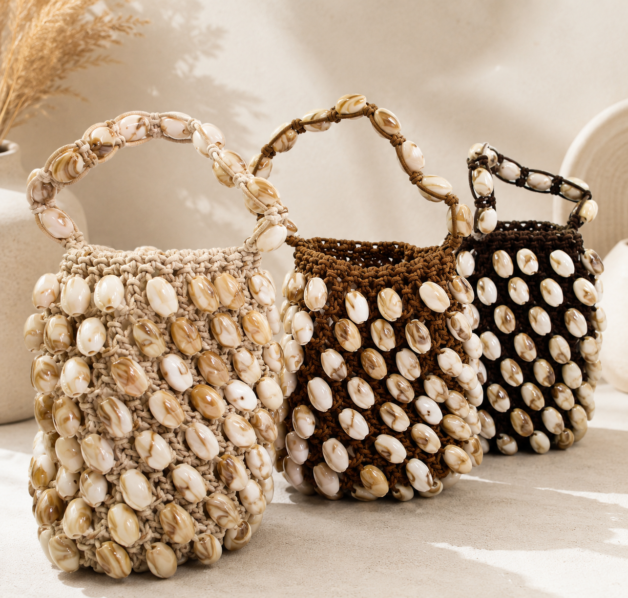 Marina Shell Bucket Bag