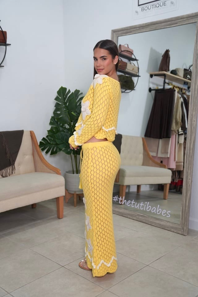 Buttercup Knitted Skirt Set