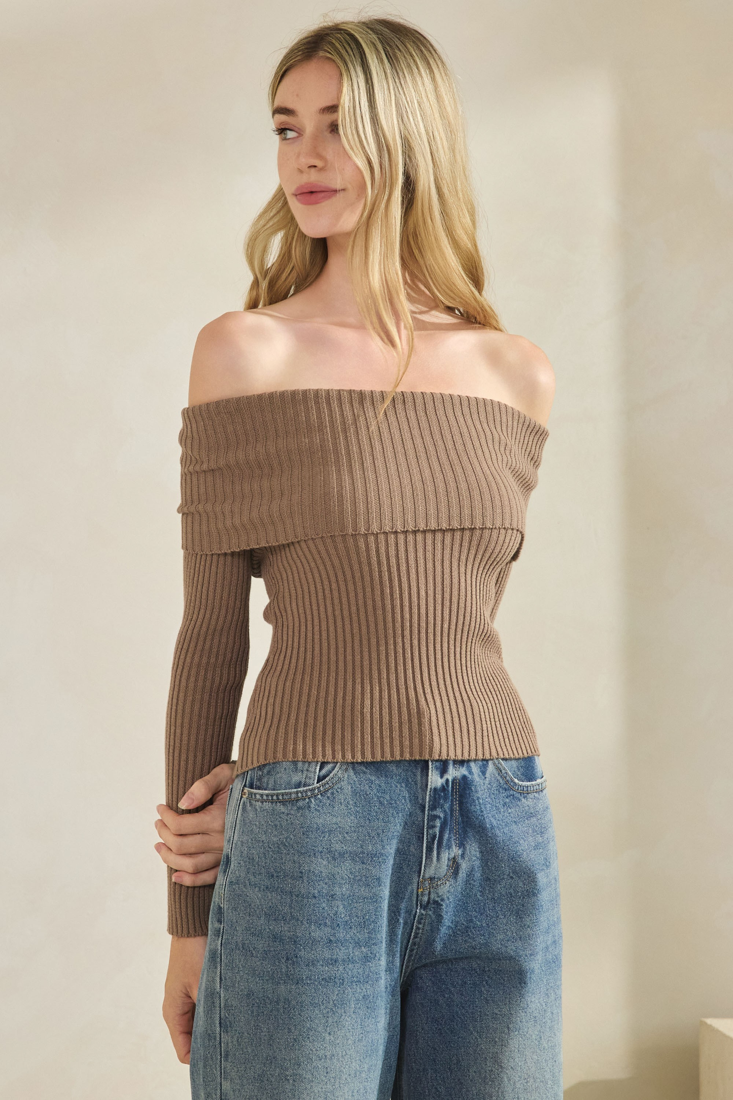 Mango Off Shoulder Sweater